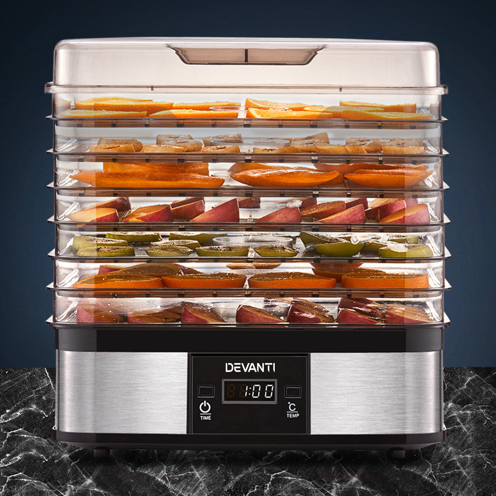Food Dehydrator with 7 Trays - Silver - image7