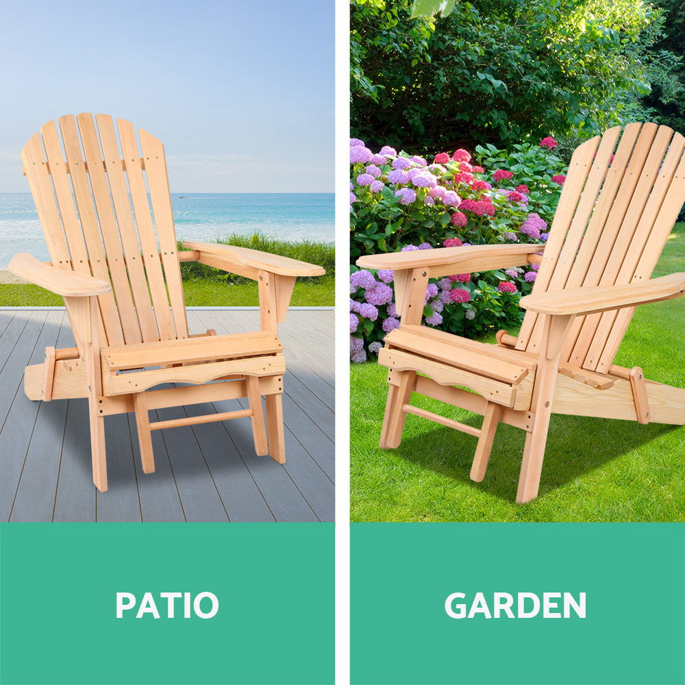 Outdoor Furniture Sun Lounge Chairs Beach Chair Recliner Adirondack Patio Garden - image4