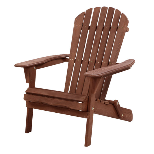 Outdoor Furniture Beach Chair Wooden Adirondack Patio Lounge Garden - image1