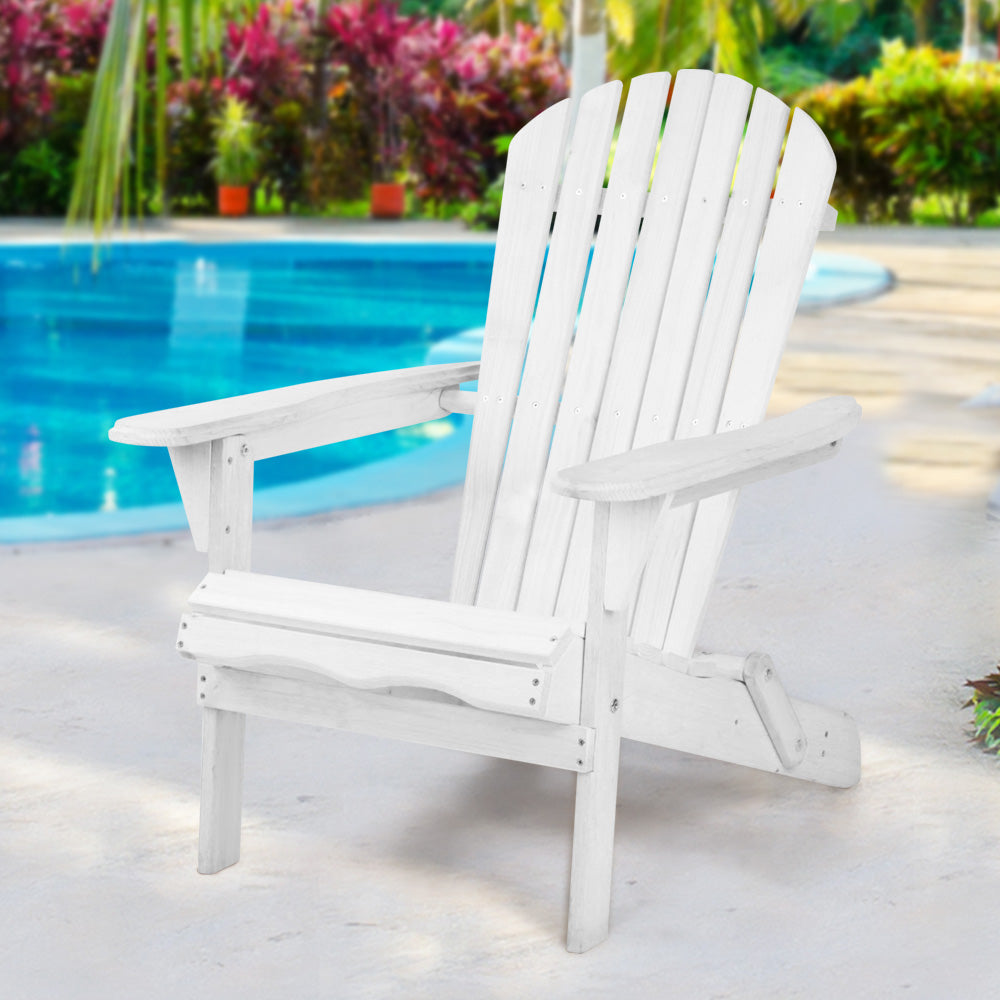 Outdoor Furniture Adirondack Chairs Beach Chair Lounge Wooden Patio Garden - image8