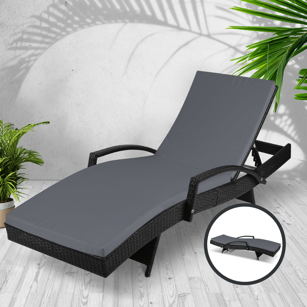 Outdoor Sun Lounge - Black - image7