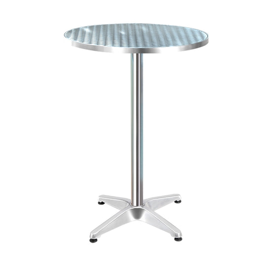Outdoor Bar Table Indoor Furniture Adjustable Aluminium Round 70/110cm - image1