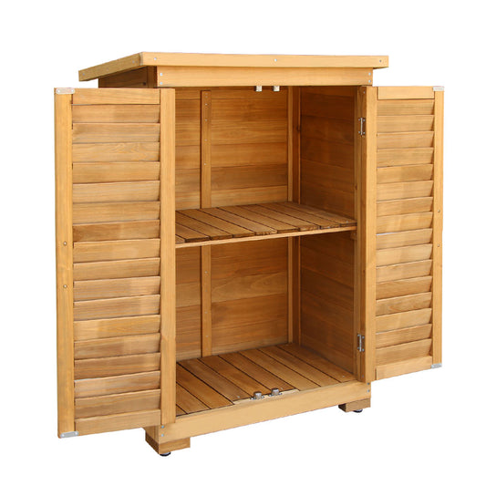 Portable Wooden Garden Storage Cabinet - image1