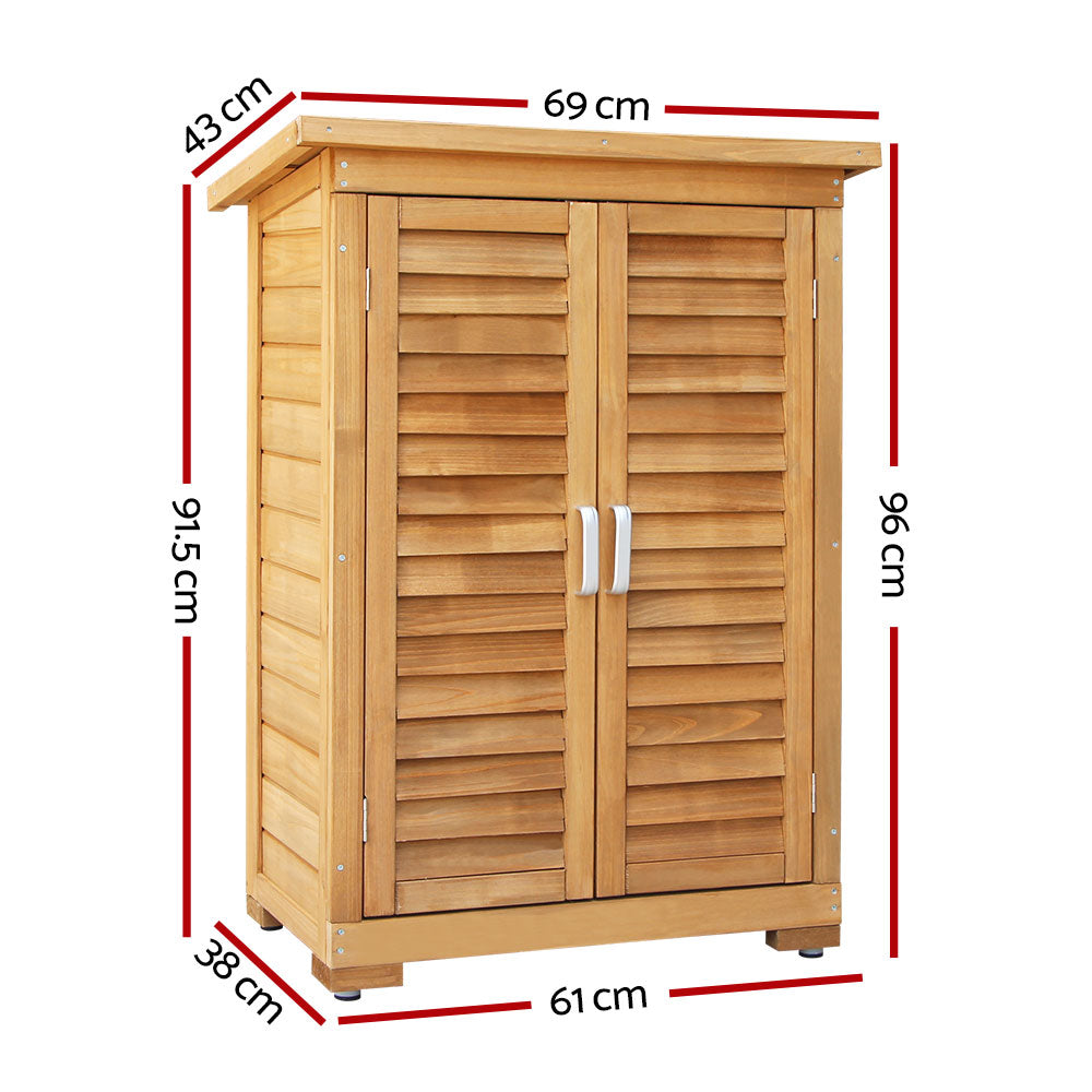 Portable Wooden Garden Storage Cabinet - image2
