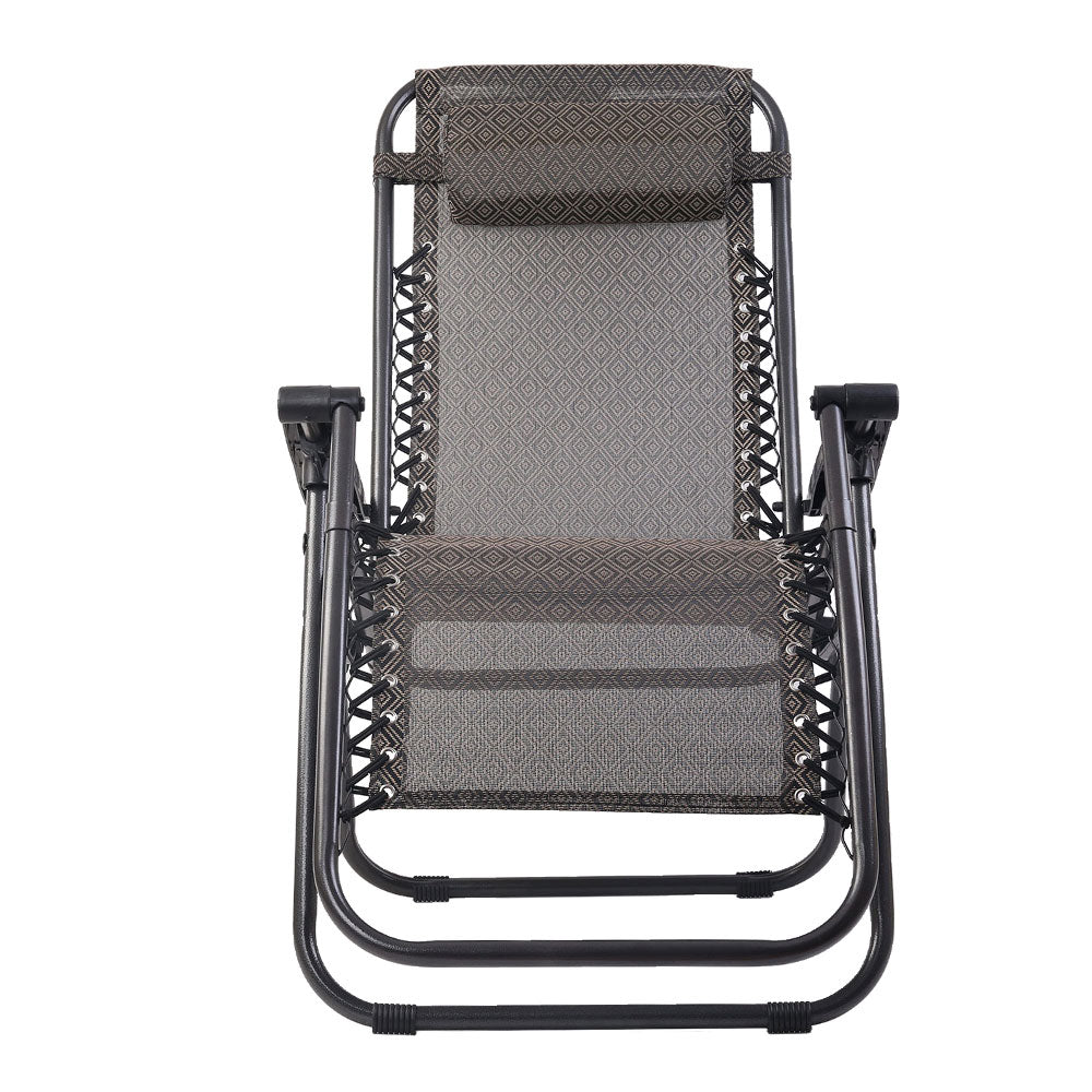 Gardeon Zero Gravity Chair 2PC Reclining Outdoor Sun Lounge Folding Camping - image3