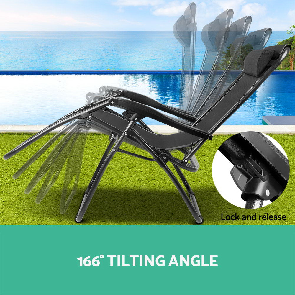 Outdoor Portable Recliner - Black - image4