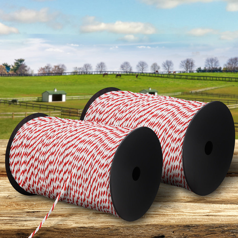 1000M Electric Fence Wire Tape Poly Stainless Steel Temporary Fencing Kit - image7