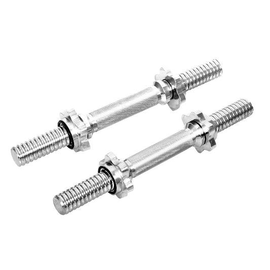 45cm Dumbbell Bar Solid Steel Pair Gym Home Exercise Fitness 150KG Capacity - image1