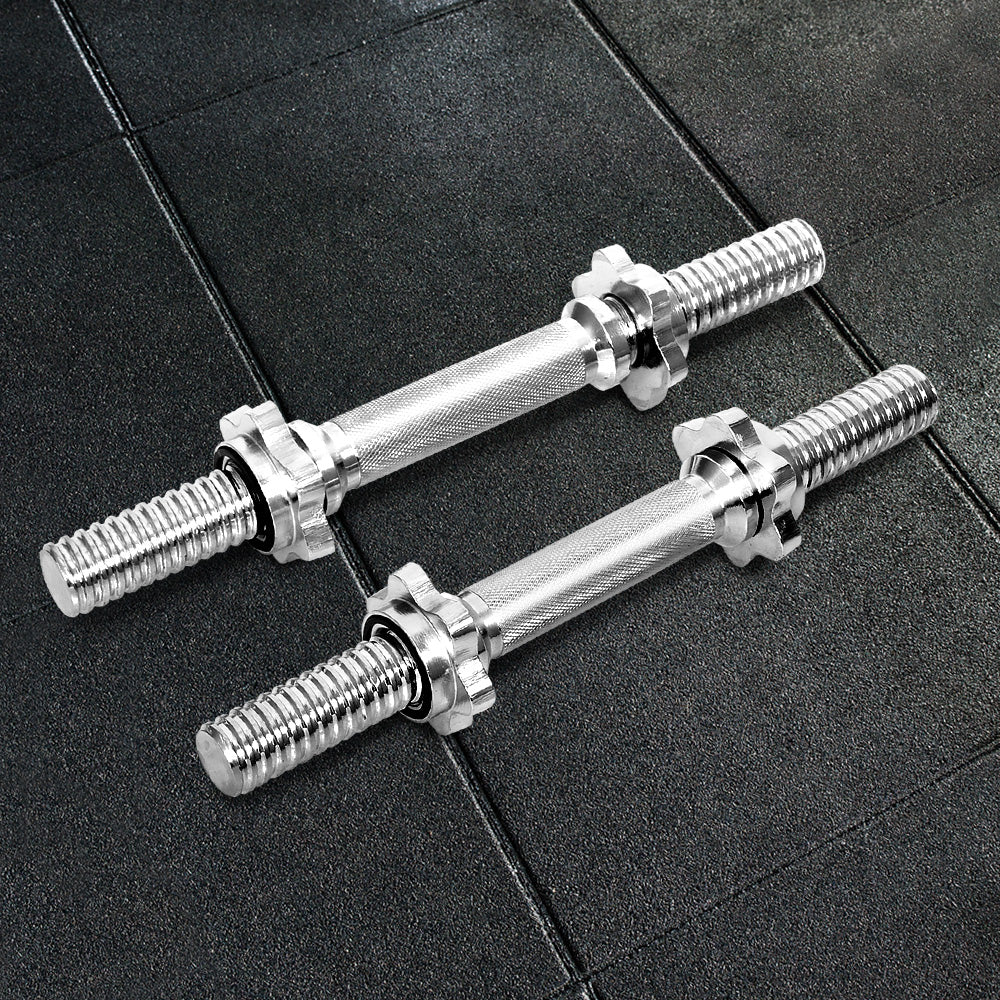 45cm Dumbbell Bar Solid Steel Pair Gym Home Exercise Fitness 150KG Capacity - image8
