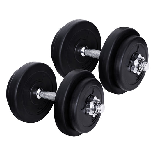 20KG Dumbbells Dumbbell Set Weight Training Plates Home Gym Fitness Exercise - image1