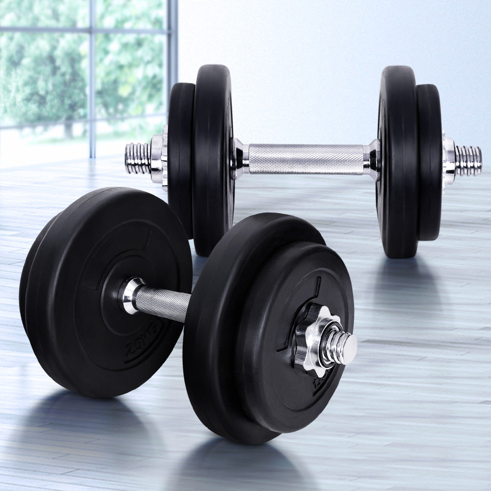 20KG Dumbbells Dumbbell Set Weight Training Plates Home Gym Fitness Exercise - image8