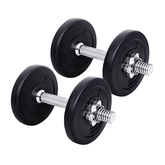 10KG Dumbbells Dumbbell Set Weight Training Plates Home Gym Fitness Exercise - image1