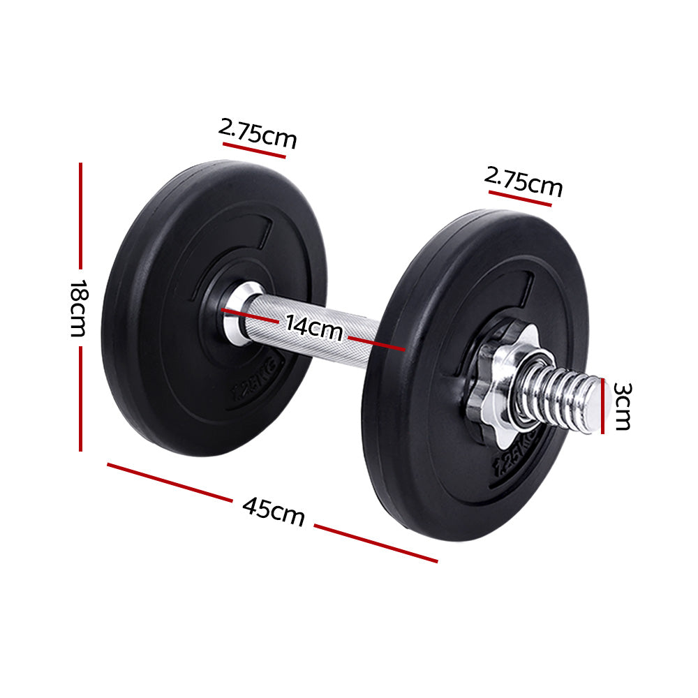 10KG Dumbbells Dumbbell Set Weight Training Plates Home Gym Fitness Exercise - image2