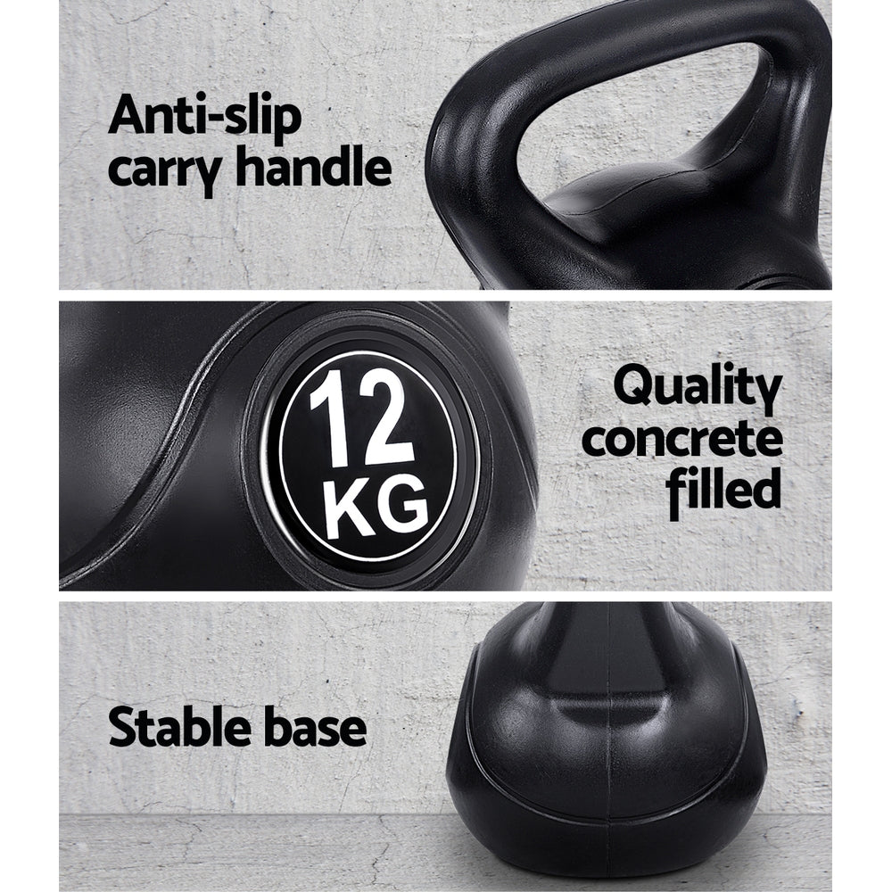 12kg Kettlebell Kettlebells Kettle Bell Bells Kit Weight Fitness Exercise - image6