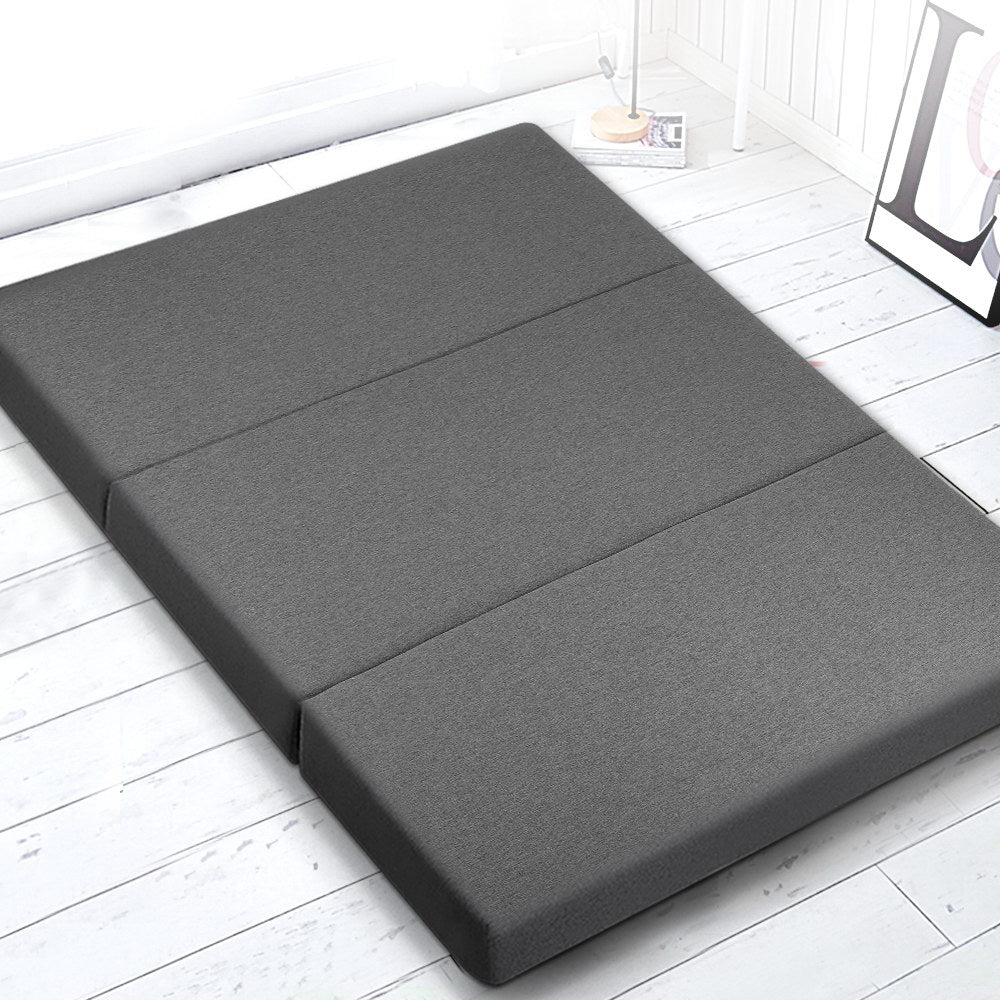 Bedding Double Size Folding Foam Mattress Portable Bed Mat Dark Grey - image7