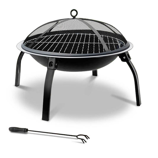 Grillz 22 Inch Portable Foldable Outdoor Fire Pit Fireplace - image1