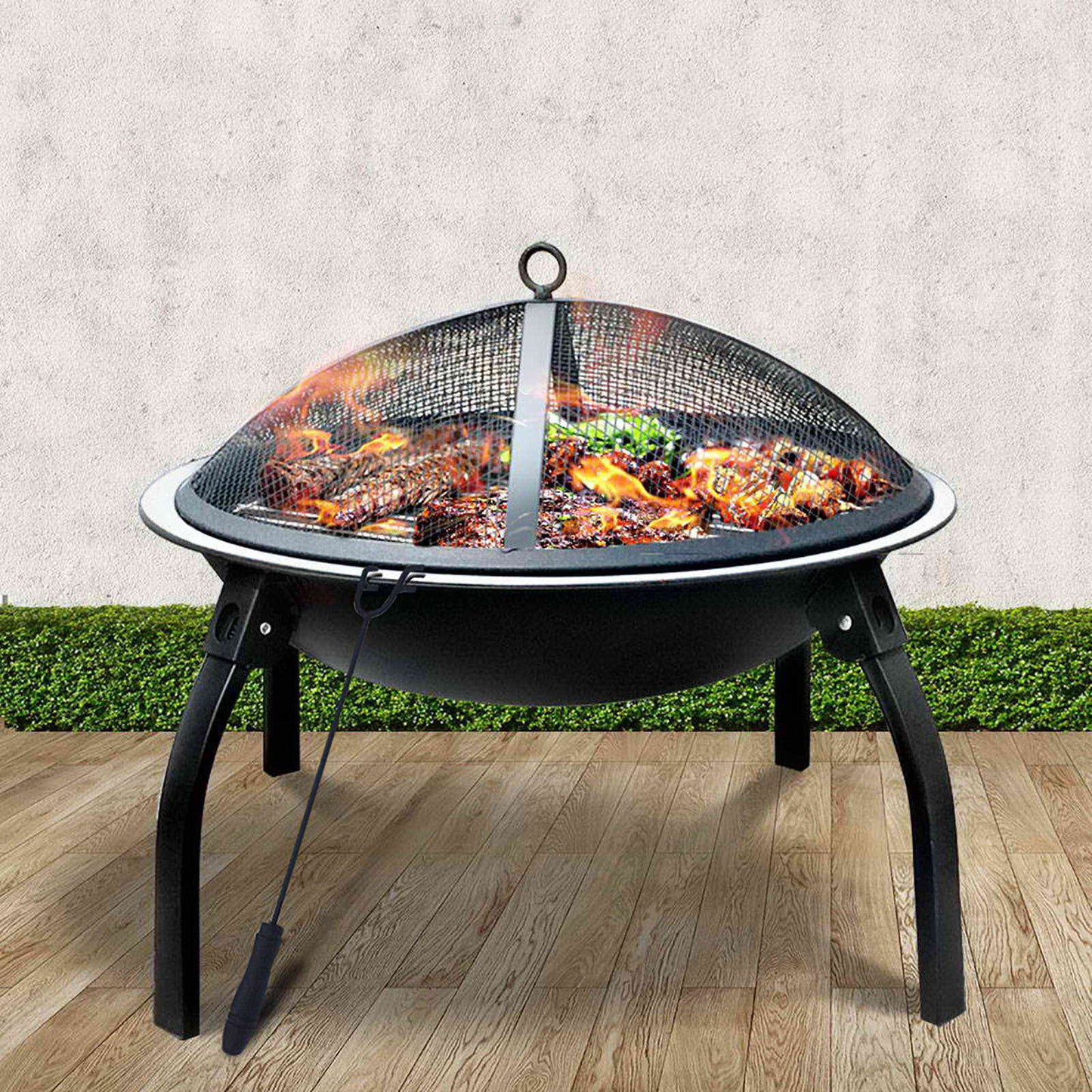 Grillz 30 Inch Portable Foldable Outdoor Fire Pit Fireplace - image7