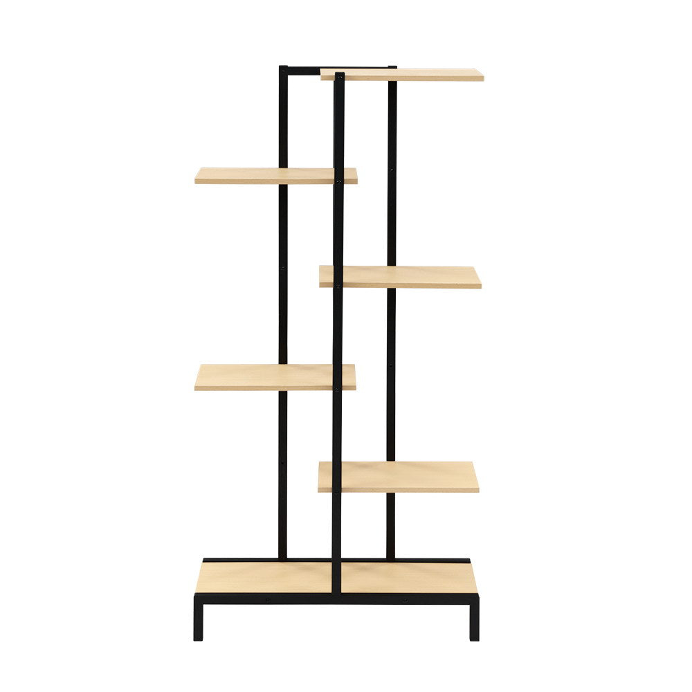 6-tier Indoor Outdoor Metal Wood Plant Stand Garden Shelf Garden Display - image3