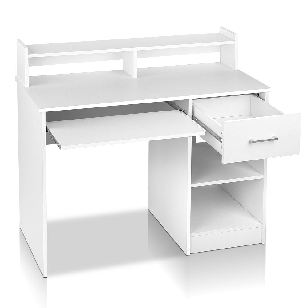 Office Computer Desk with Storage - White - image1