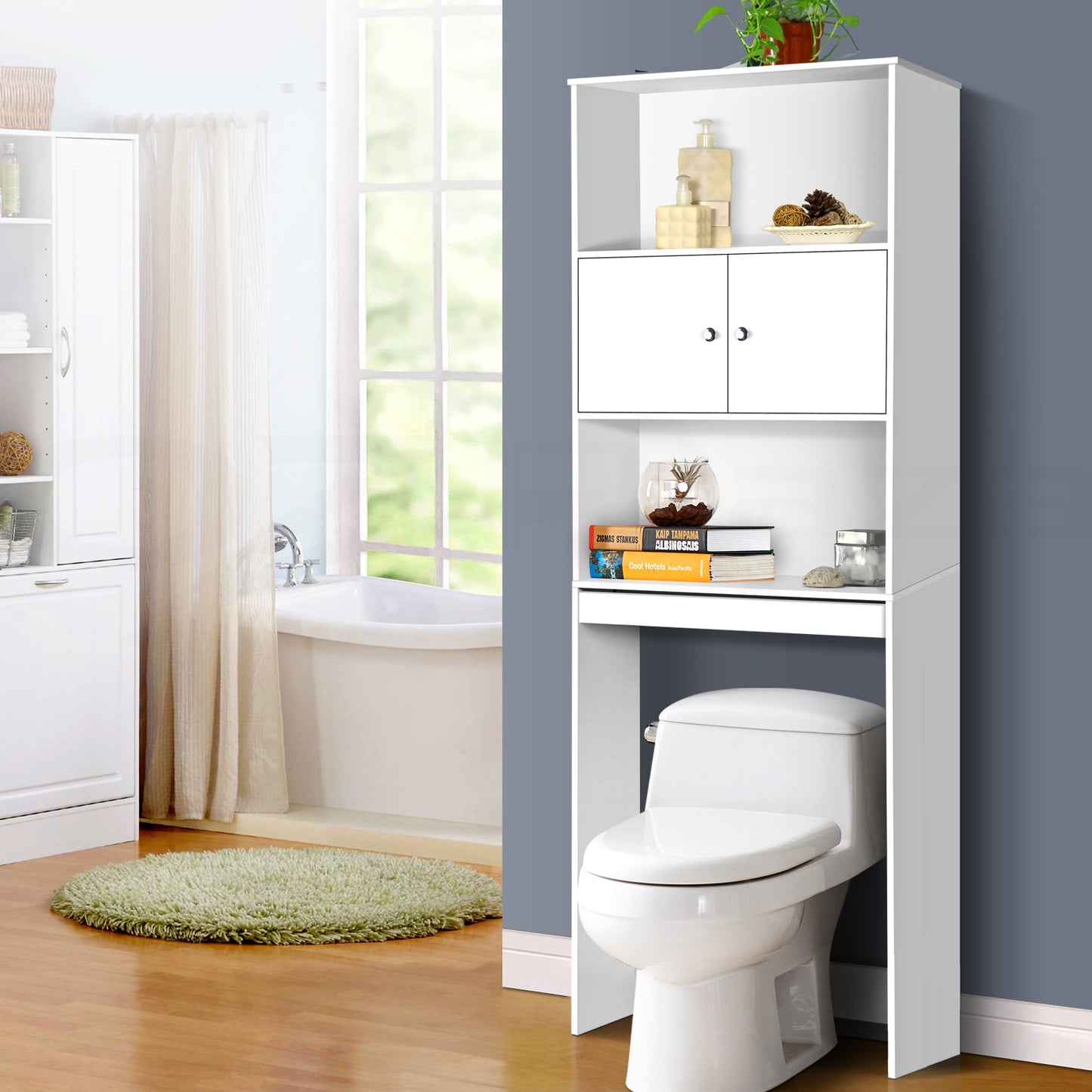 Bathroom Storage Cabinet - White - image6