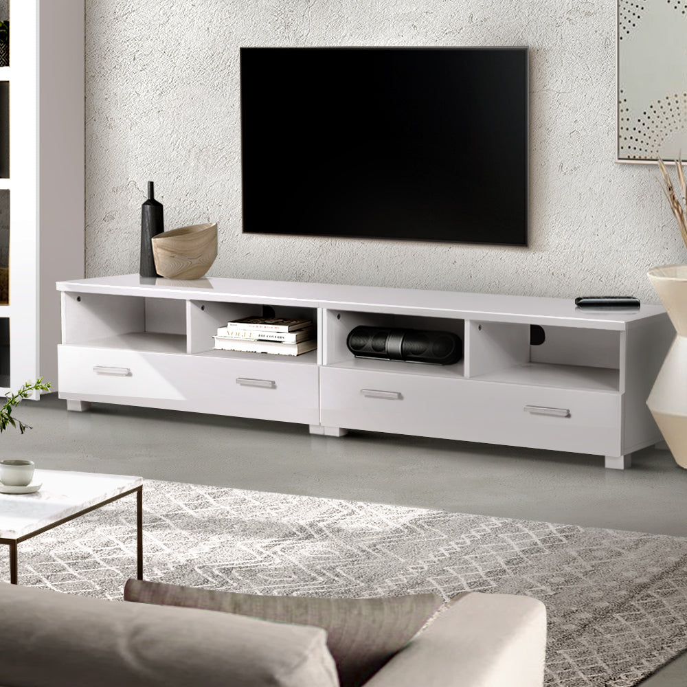 TV Stand Entertainment Unit with Drawers - White - image8