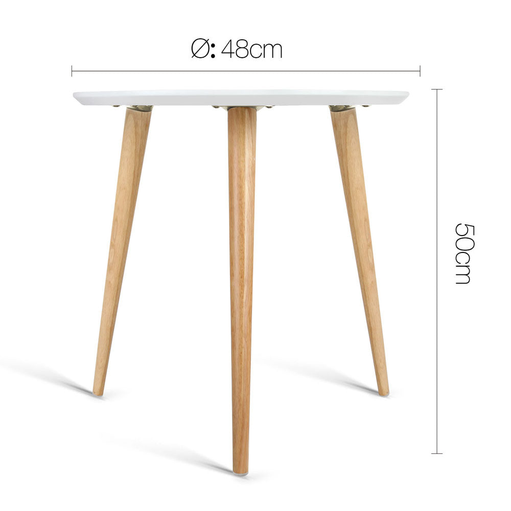 Round Side Table - White - image2