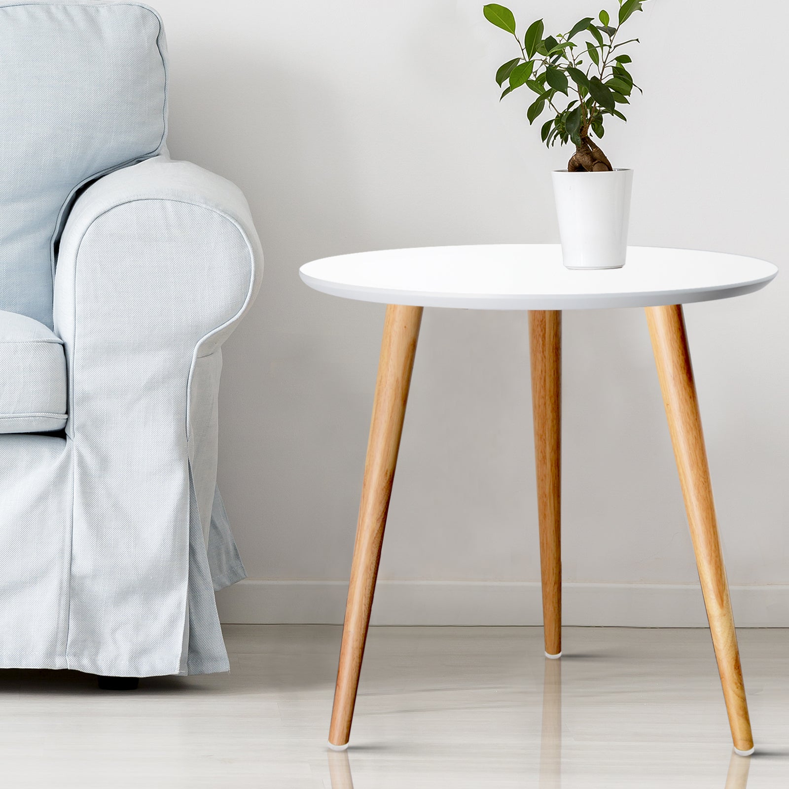 Round Side Table - White - image6