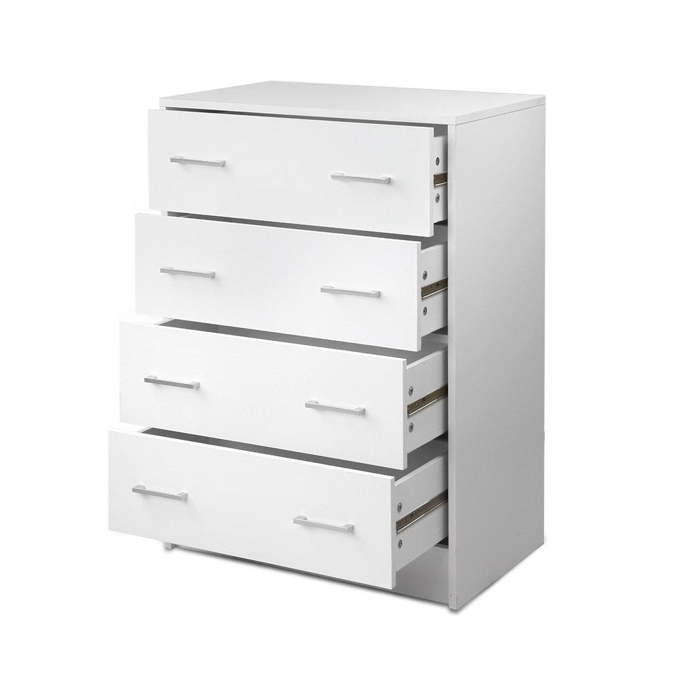 Tallboy 4 Drawers Storage Cabinet - White - image1