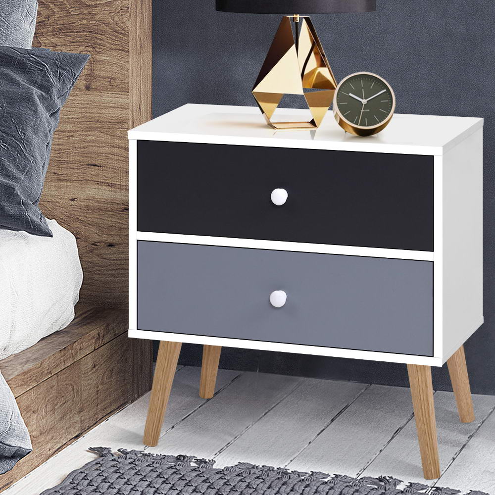 Bedside Tables Drawers Side Table Nightstand Lamp Side Storage Cabinet - image7