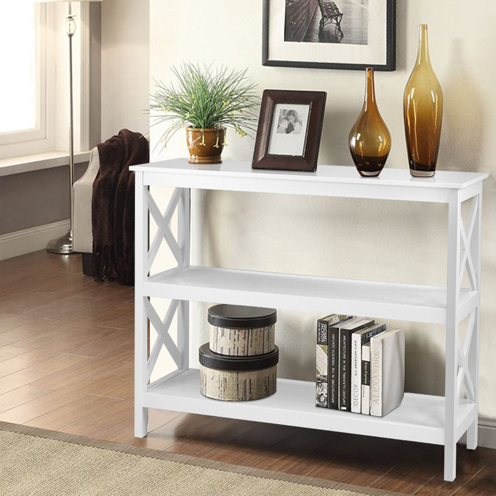 Wooden Storage Console Table - White - image7