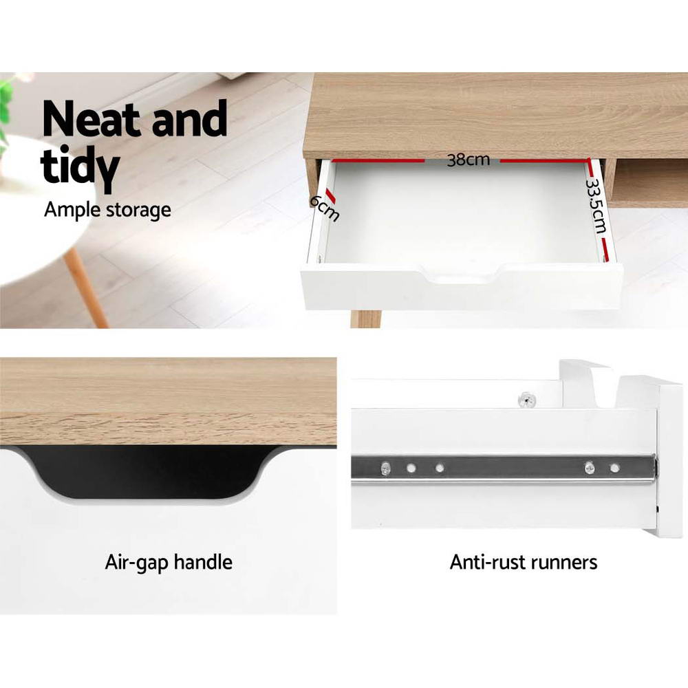 2 Drawer Wood Computer Desk - image6