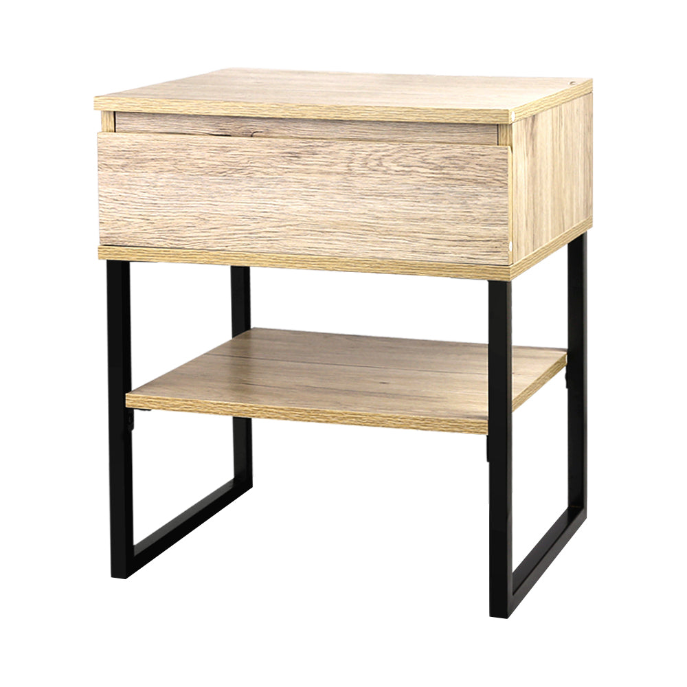 Chest Style Metal Bedside Table - image1