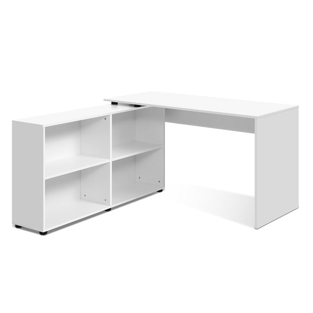 Office Computer Desk Corner Study Table Workstation Bookcase Storage - image1