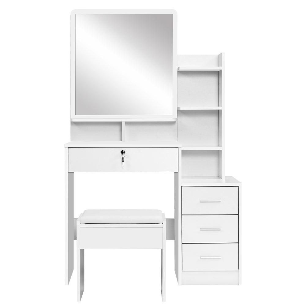 Dressing Table Mirror Stool Jewellery Cabinet Makeup Organizer Drawer - image3