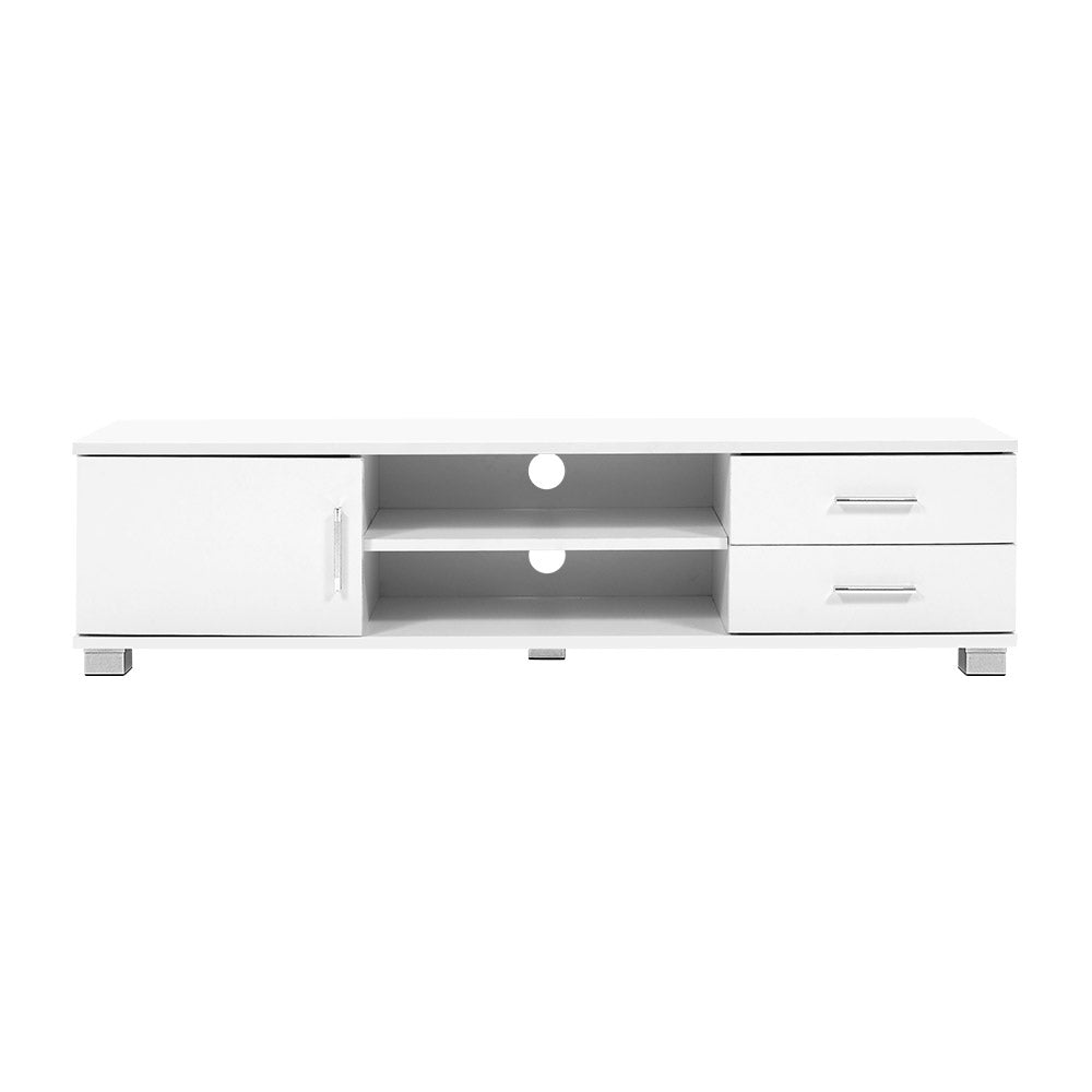 120cm TV Stand Entertainment Unit Storage Cabinet Drawers Shelf White - image3