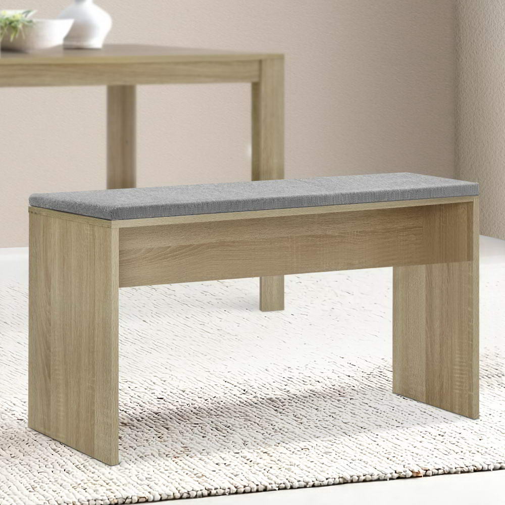 Dining Bench NATU Upholstery Seat Stool Chair Cushion Kitchen Furniture Oak 90cm - image7