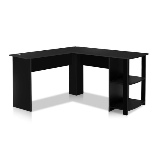 Office Computer Desk Corner Student Study Table Workstation L-Shape Black - image1