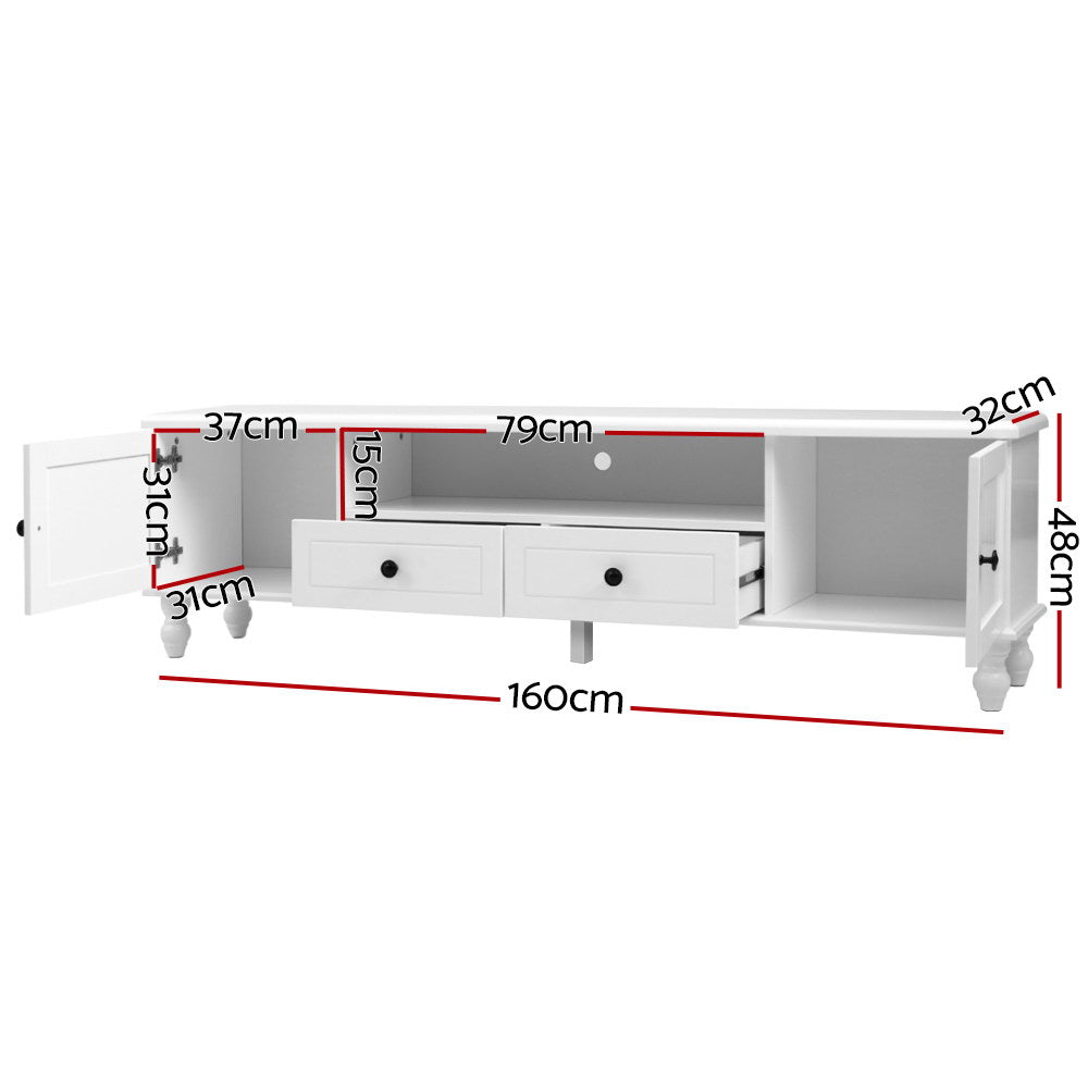 TV Cabinet Entertainment Unit Stand French Provincial Storage 160cm KUBI - image2