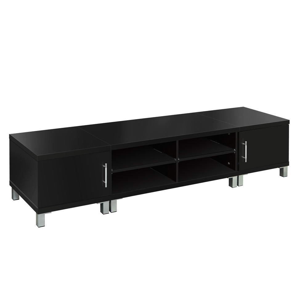 Entertainment Unit with Cabinets - Black - image1