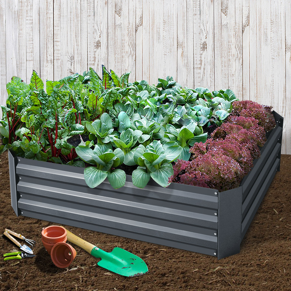 Garden Bed 2PCS 120X90X30CM Galvanised Steel Raised Planter - image7