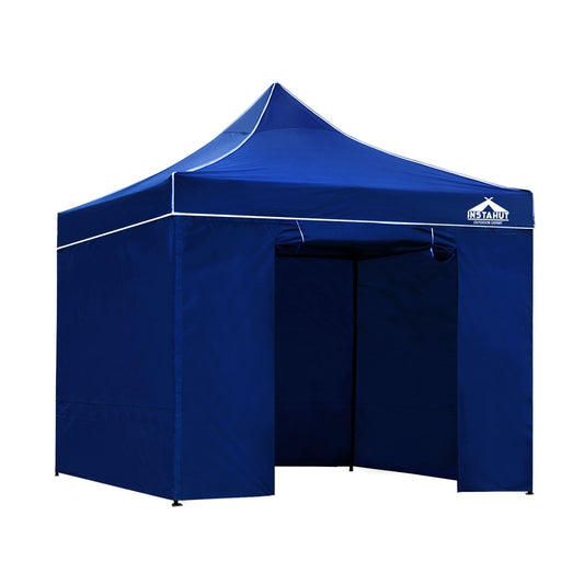 Gazebo Pop Up Marquee 3x3m Folding Wedding Tent Gazebos Shade Blue - image1