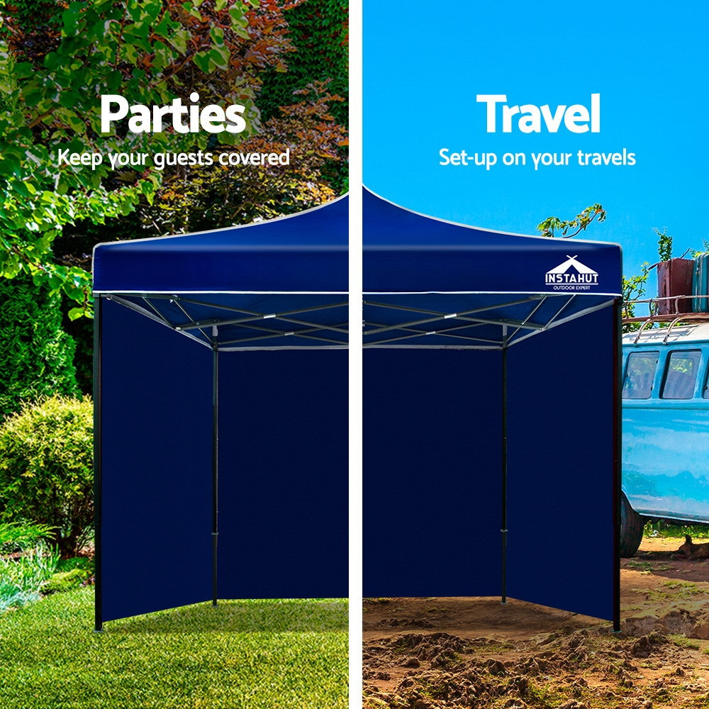 Gazebo Pop Up Marquee 3x3m Folding Wedding Tent Gazebos Shade Blue - image4