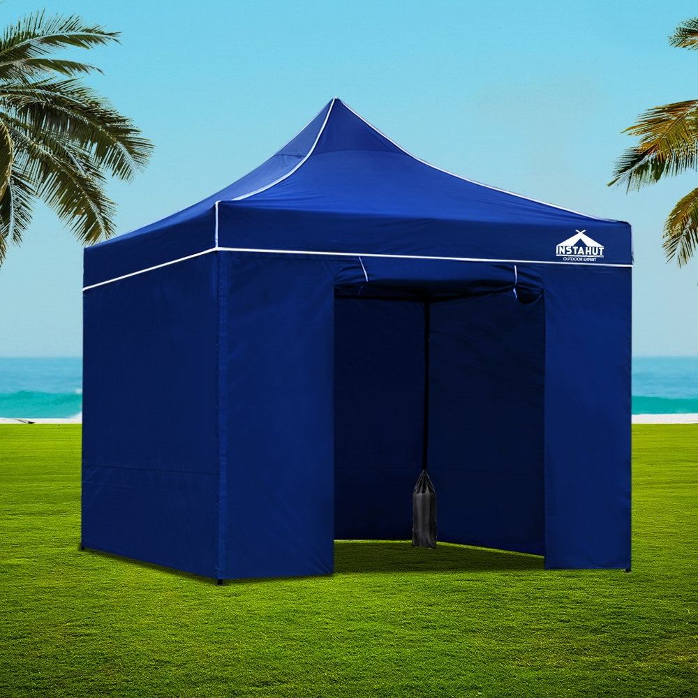Gazebo Pop Up Marquee 3x3m Folding Wedding Tent Gazebos Shade Blue - image7