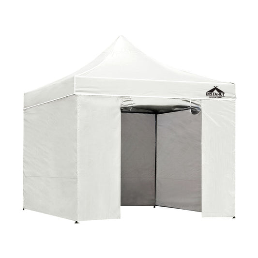 Gazebo Pop Up Marquee 3x3m Folding Wedding Tent Gazebos Shade White - image1