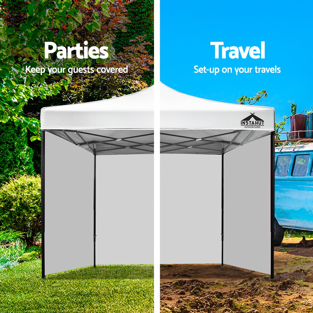 Gazebo Pop Up Marquee 3x3m Folding Wedding Tent Gazebos Shade White - image4
