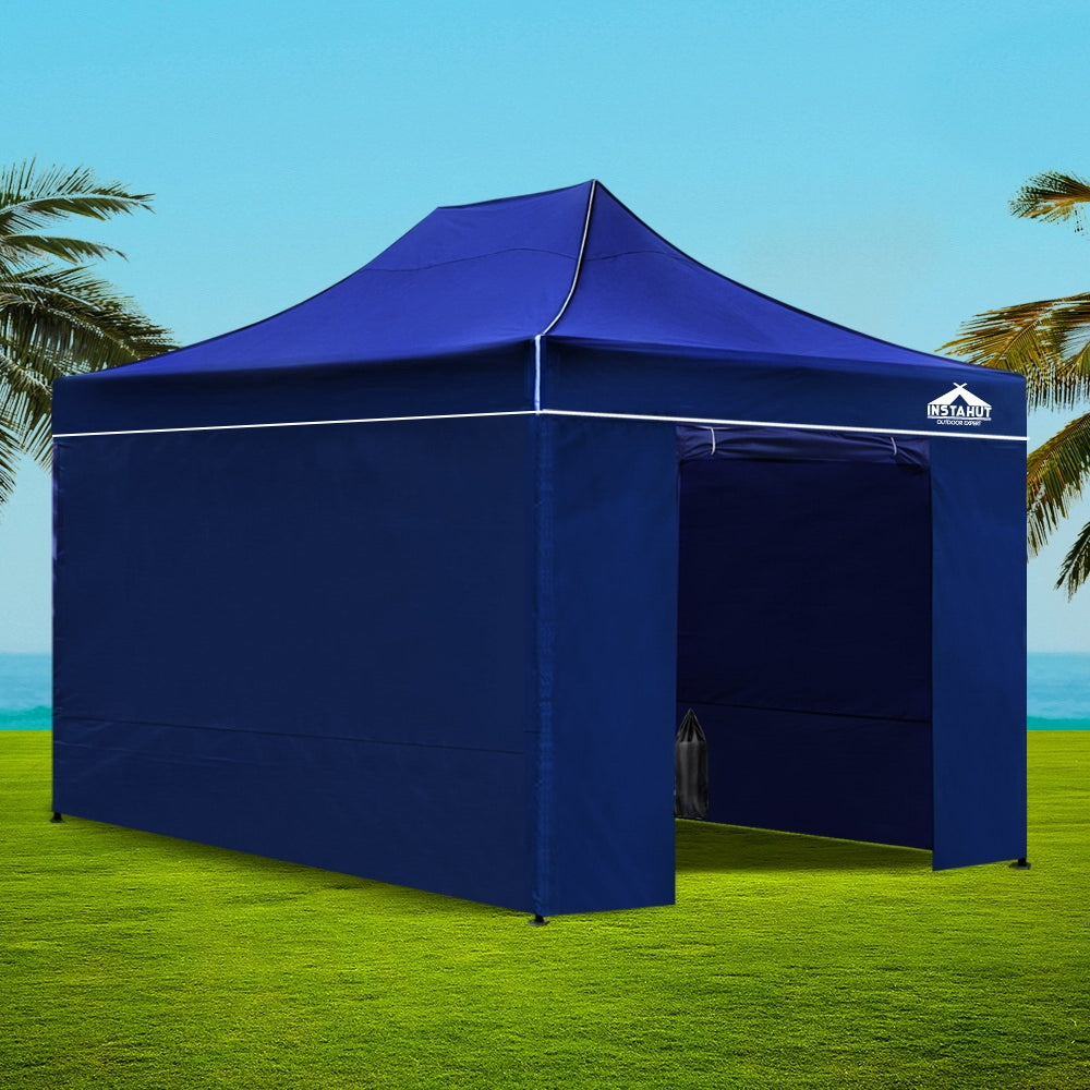 Gazebo Pop Up Marquee 3x4.5m Folding Wedding Tent Gazebos Shade Blue - image7