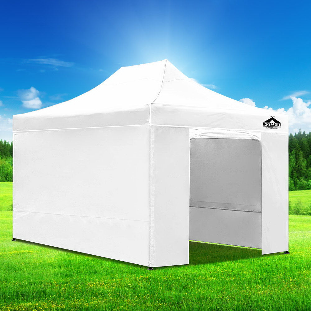 Gazebo Pop Up Marquee 3x4.5m Folding Wedding Tent Gazebos Shade White - image7