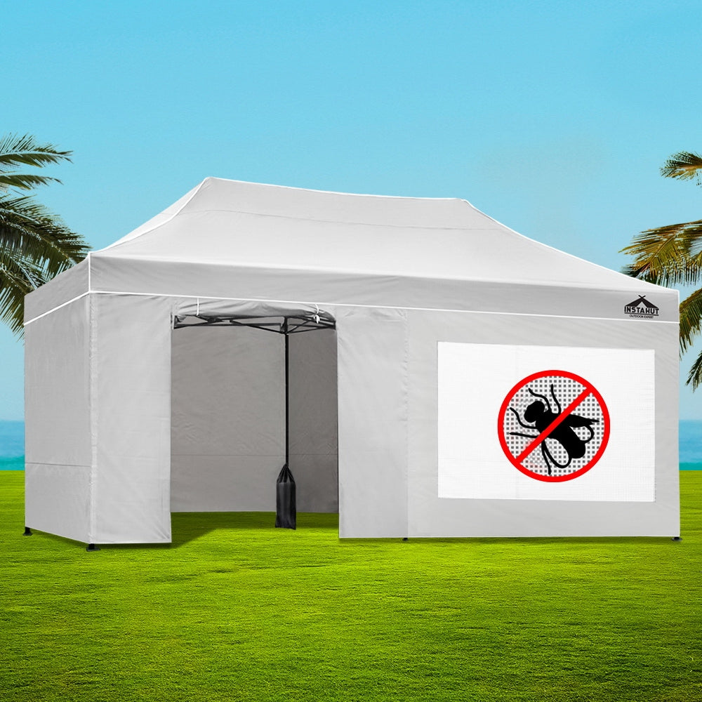 Gazebo Pop Up Marquee 3x6m Folding Wedding Tent Gazebos Shade White - image7