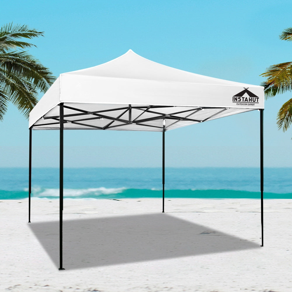 Gazebo Pop Up Marquee 3x3m Outdoor Tent Folding Wedding Gazebos White - image7