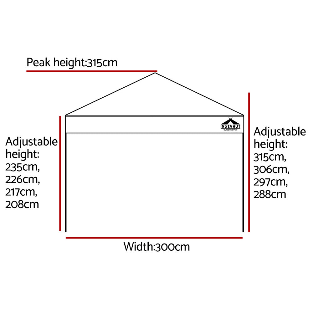 Gazebo Pop Up Marquee 3x3 Outdoor Wedding Base Pod Kit White - image2